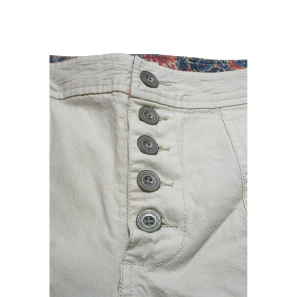 Sundance Odyssey Floral Embroidered Shorts Womens Size 6 Beige Boho Button Fly - Picture 7 of 11